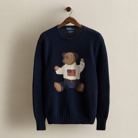 Polo Ralph Lauren 2002 Hand-Knit Bear Sweater - Size M