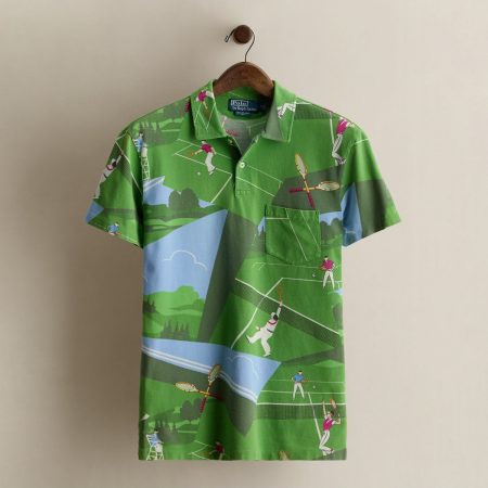 Polo Ralph Lauren 2014 Tennis-Print Polo Shirt - Size M