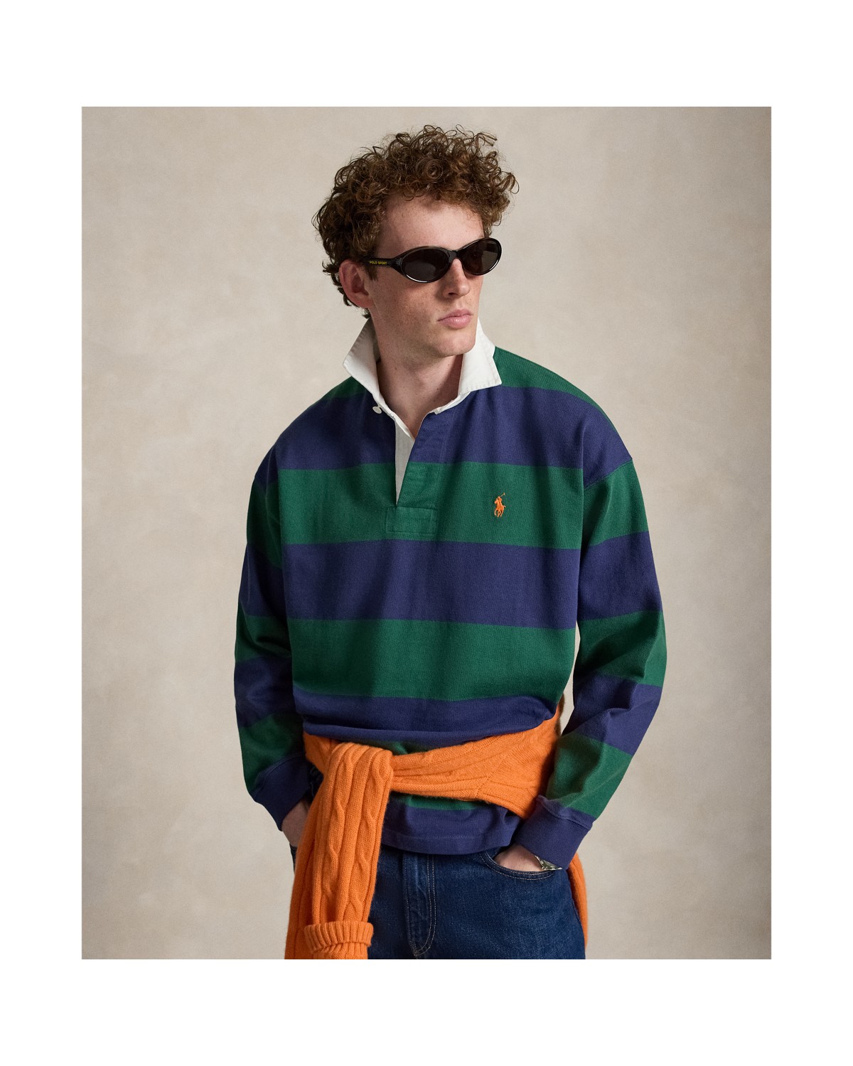 Polo Ralph Lauren Big Fit Striped Jersey Rugby Shirt
