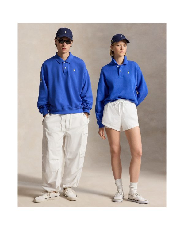 Polo Ralph Lauren US Open Fleece Long Sleeve Polo Shirt