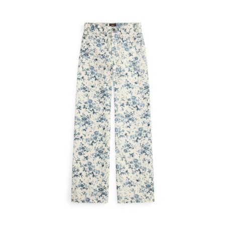 Ralph Lauren Floral-Print Wide-Leg Jean