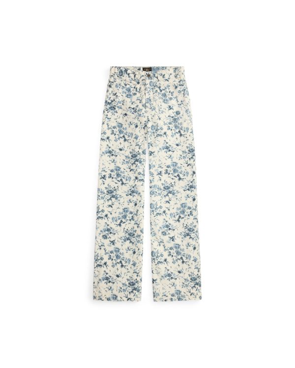 Ralph Lauren Floral-Print Wide-Leg Jean