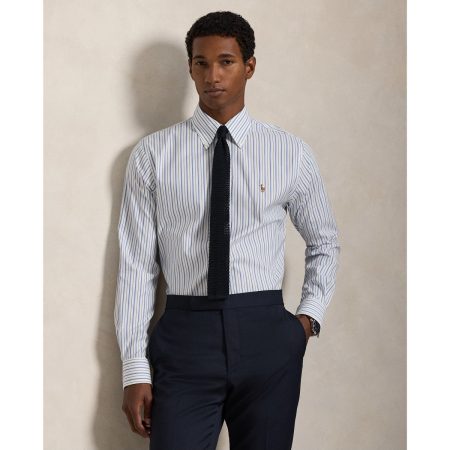 Polo Ralph Lauren Custom Fit Striped Pinpoint Oxford Shirt