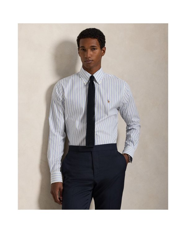 Polo Ralph Lauren Custom Fit Striped Pinpoint Oxford Shirt