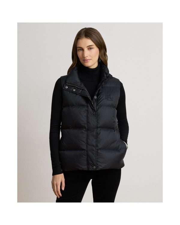Ralph Lauren Channel-Quilted Funnelneck Down Vest