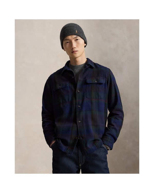 Polo Ralph Lauren Classic Fit Plaid Suede-Trim Twill Shirt