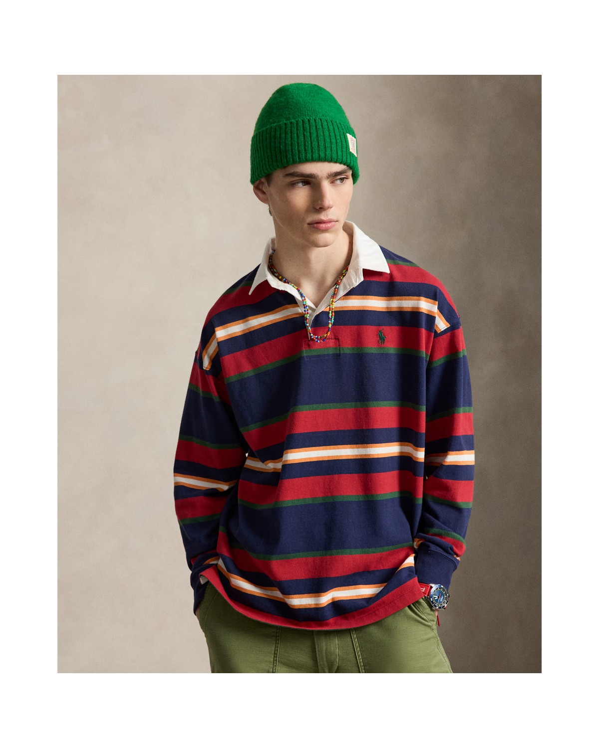 Polo Ralph Lauren Big Fit Striped Jersey Rugby Shirt