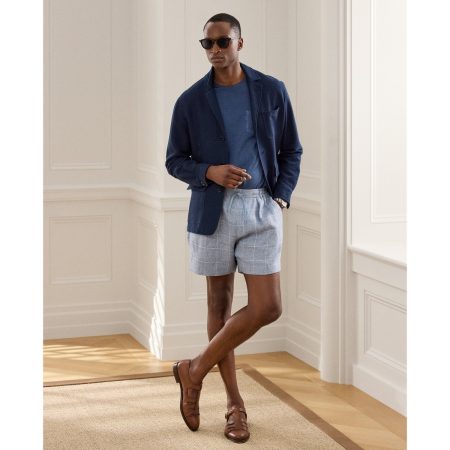 Polo Ralph Lauren Hand-Tailored Windowpane Linen Short