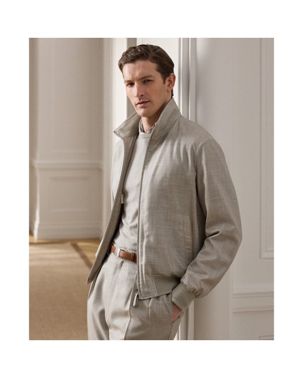 Polo Ralph Lauren Felton Cashmere Silk Flight Jacket