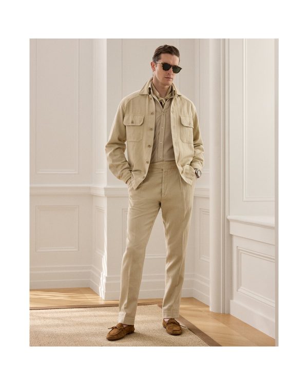 Polo Ralph Lauren Hand-Tailored Cotton-Linen Trouser
