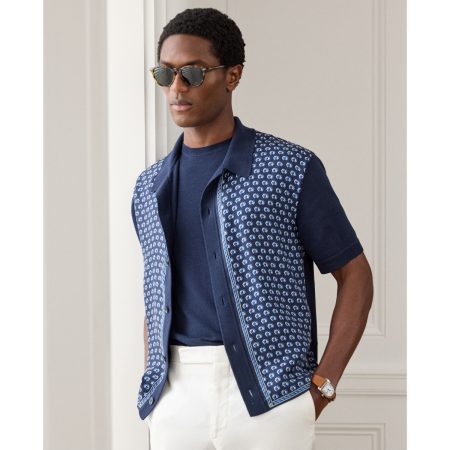 Polo Ralph Lauren Silk Cotton Short Sleeve Cardigan