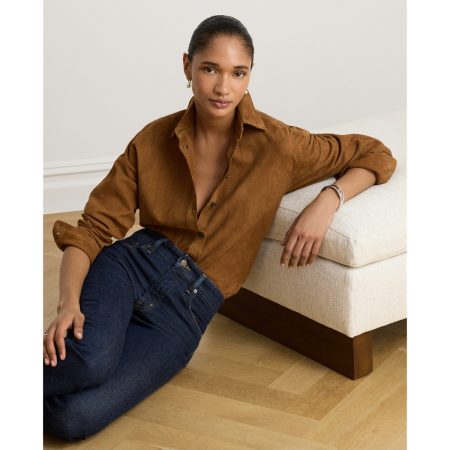 Ralph Lauren Relaxed Fit Goat-Suede Shirt