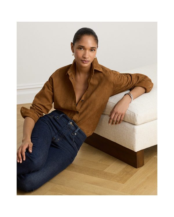Ralph Lauren Relaxed Fit Goat-Suede Shirt