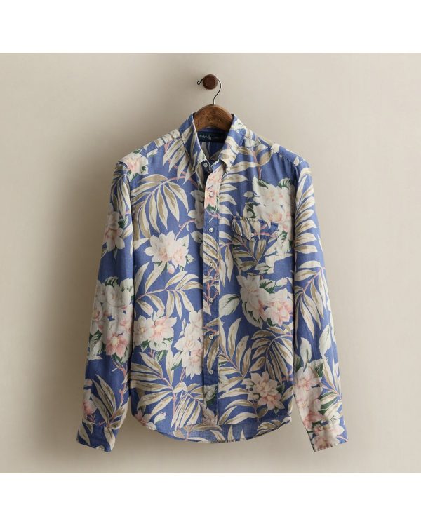 Polo Ralph Lauren 2011 Floral-Print Linen Shirt - Size M