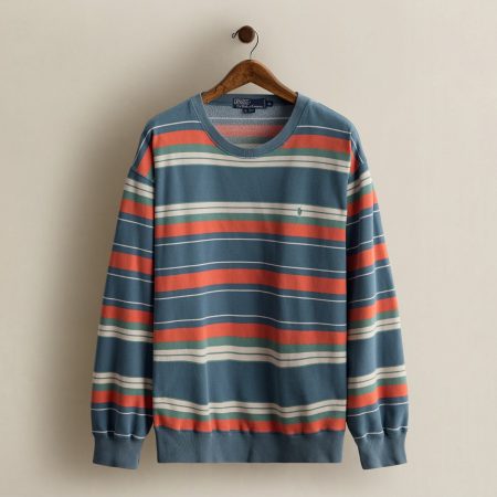 Polo Ralph Lauren Vintage Striped Sweatshirt - Size XL