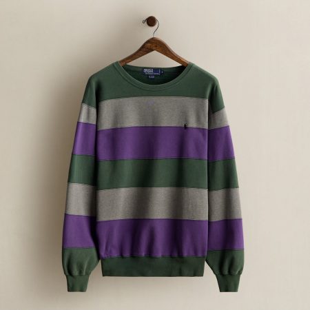 Polo Ralph Lauren Vintage Striped Sweatshirt - Size M