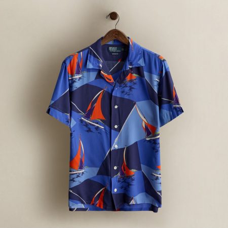Polo Ralph Lauren 2014 Sailboat-Print Camp Shirt - Size L
