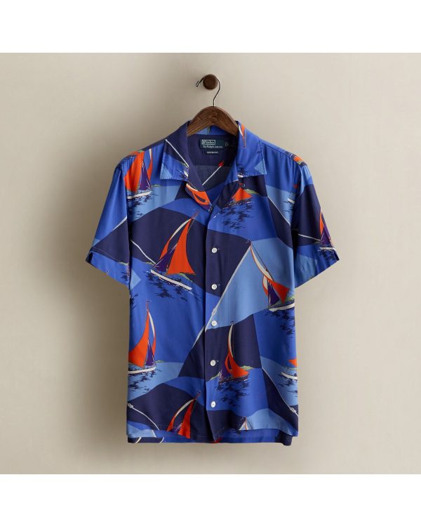 Polo Ralph Lauren 2014 Sailboat-Print Camp Shirt - Size L