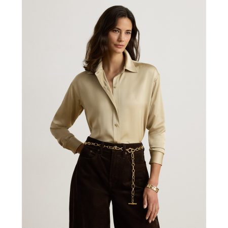 Ralph Lauren Relaxed Fit Satin Charmeuse Shirt