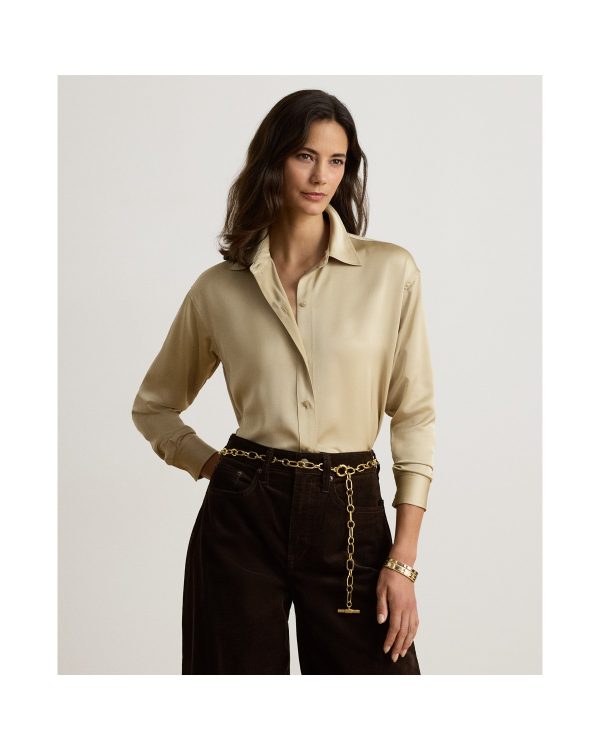 Ralph Lauren Relaxed Fit Satin Charmeuse Shirt