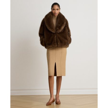 Ralph Lauren Double-Faced Wool-Blend Pencil Skirt