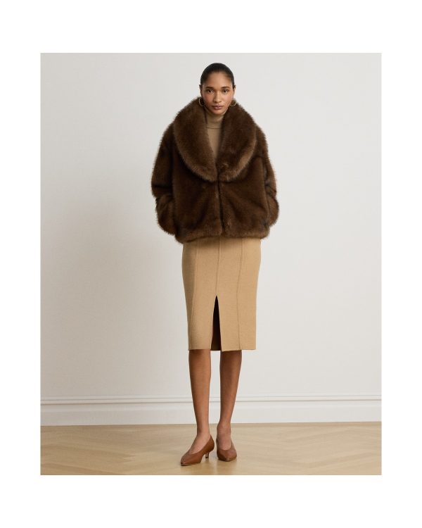 Ralph Lauren Double-Faced Wool-Blend Pencil Skirt