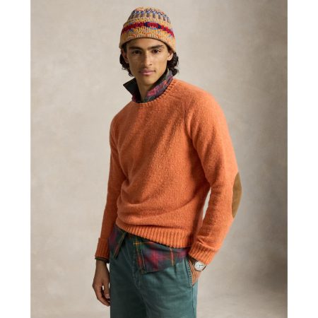 Polo Ralph Lauren Suede-Patch Wool-Cashmere Sweater
