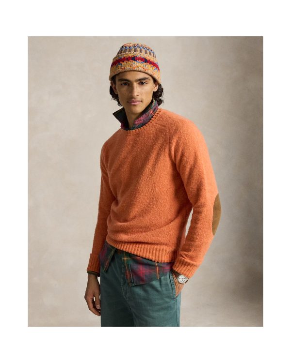 Polo Ralph Lauren Suede-Patch Wool-Cashmere Sweater