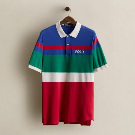 Polo Ralph Lauren 1993 Logo Striped Polo Shirt - Size L