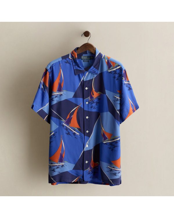 Polo Ralph Lauren 2014 Sailboat-Print Camp Shirt - Size XL