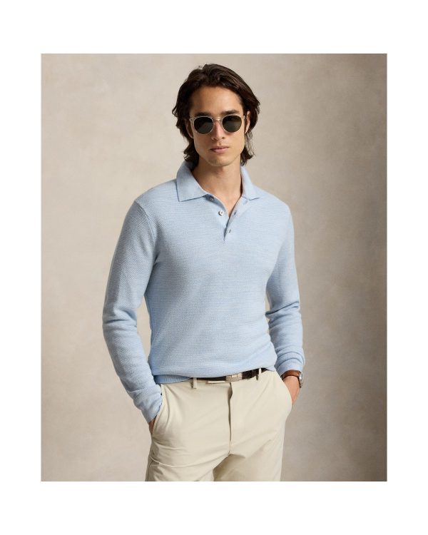 Polo Ralph Lauren Striped Performance Polo Collar Sweater