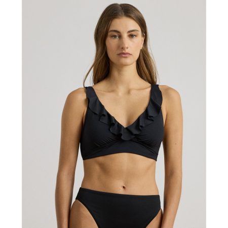 Ralph Lauren Ruffle-Trim V-Neck Bikini Top