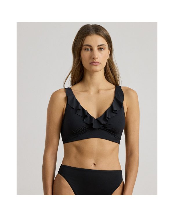 Ralph Lauren Ruffle-Trim V-Neck Bikini Top