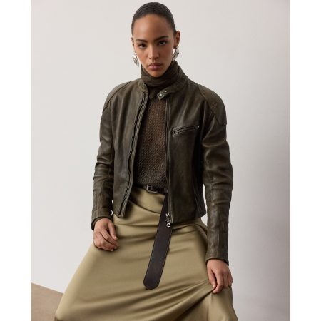 Ralph Lauren Orman Lambskin Moto Jacket