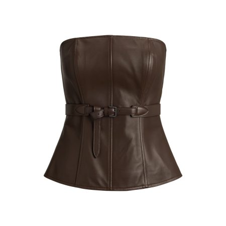 Ralph Lauren Jenevieve Lambskin Bustier
