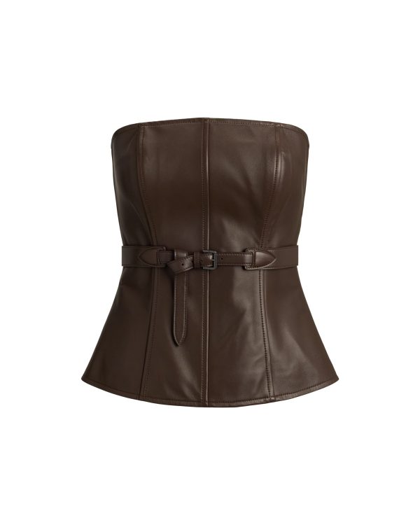 Ralph Lauren Jenevieve Lambskin Bustier