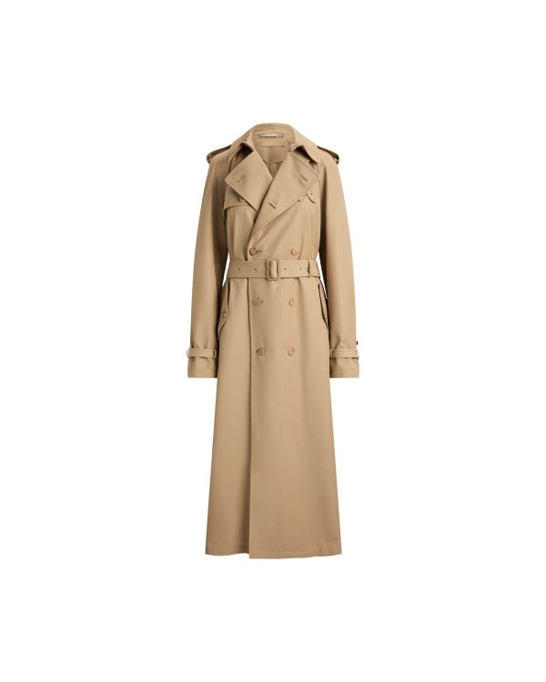 Ralph Lauren Alecia Wool Gabardine Trench Coat