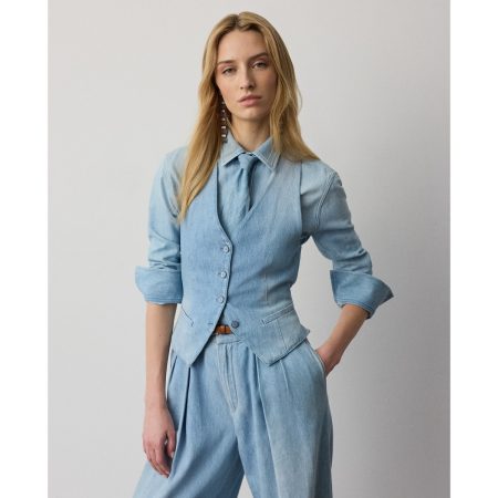 Ralph Lauren Clarissa Cotton Denim Vest