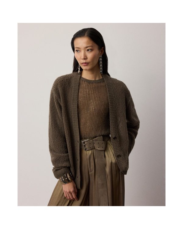 Ralph Lauren Bouclé Cashmere Blend Cardigan