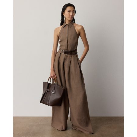 Ralph Lauren Greer Linen Pleated Pant