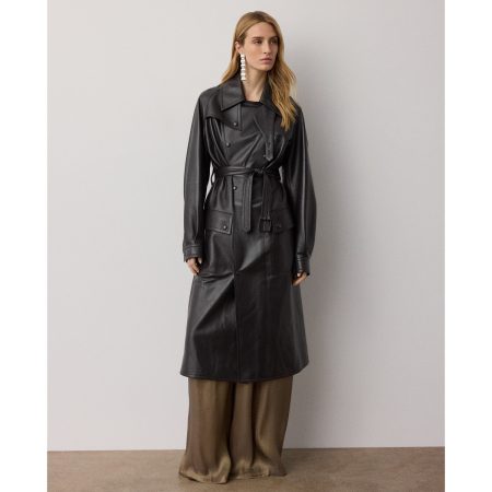 Ralph Lauren Bailey Lambskin Trench Coat