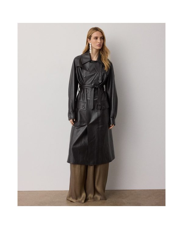 Ralph Lauren Bailey Lambskin Trench Coat