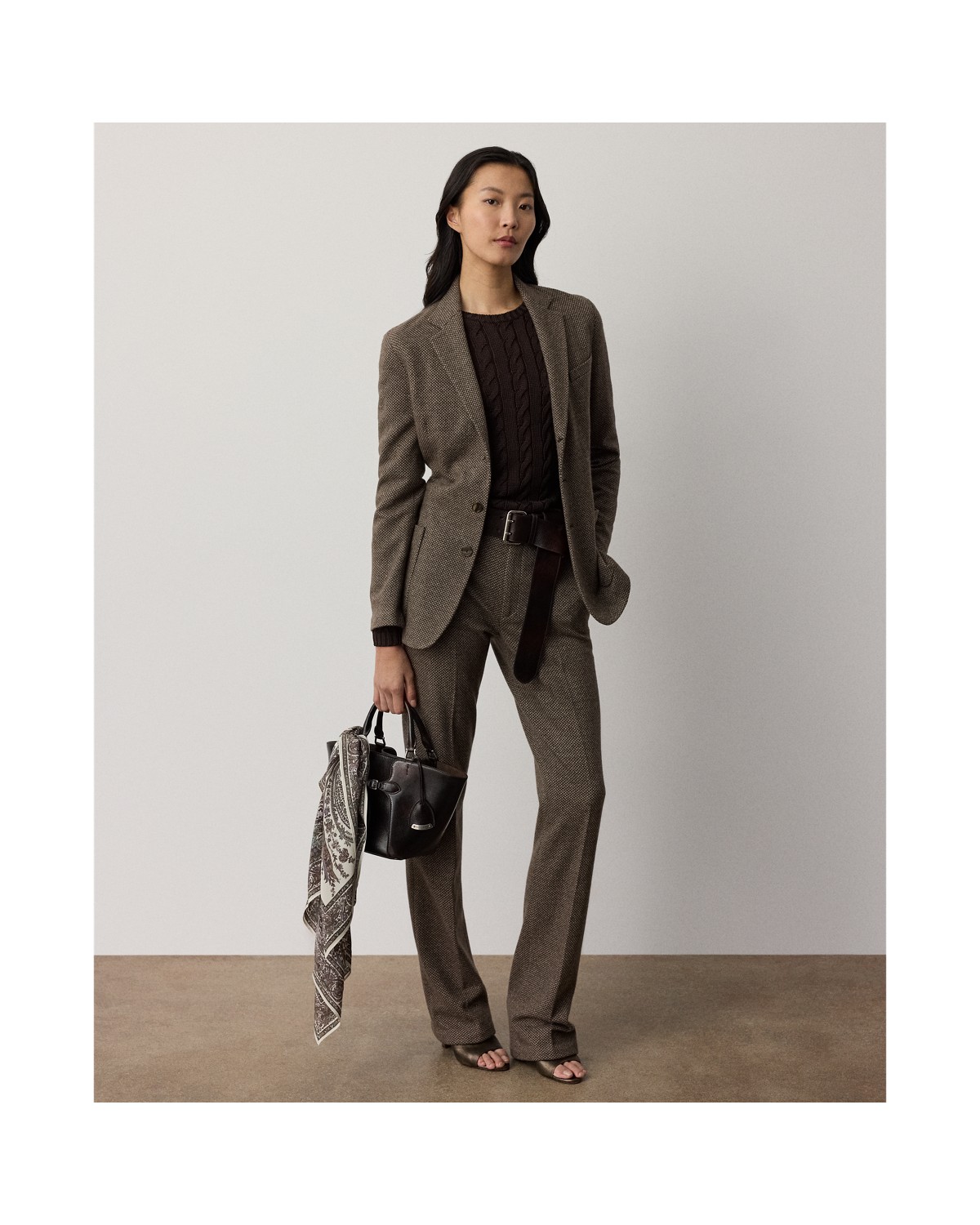 Ralph Lauren Lorna Broken Twill Jersey Pant