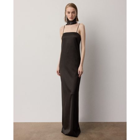 Ralph Lauren Demetrius Satin Evening Dress