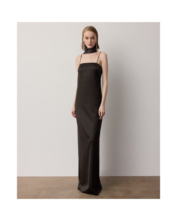 Ralph Lauren Demetrius Satin Evening Dress