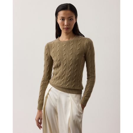 Ralph Lauren Cable Knit Cashmere Crewneck Sweater