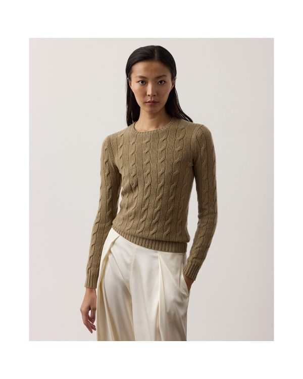 Ralph Lauren Cable Knit Cashmere Crewneck Sweater
