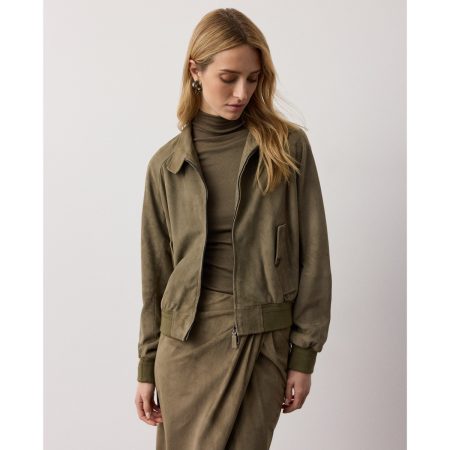 Ralph Lauren Perrie Lamb Suede Jacket