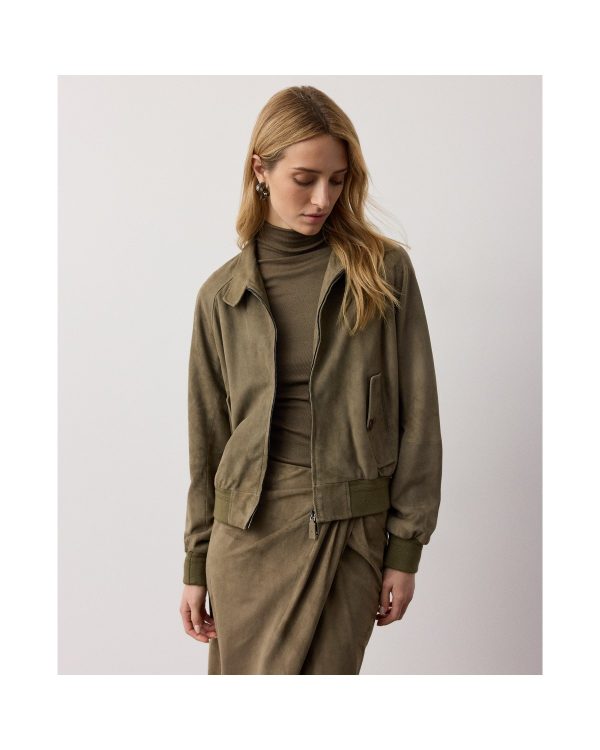 Ralph Lauren Perrie Lamb Suede Jacket
