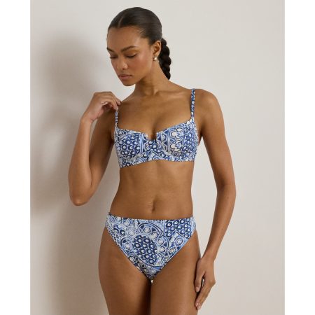 Ralph Lauren Geo-Print High-Leg Bikini Bottom